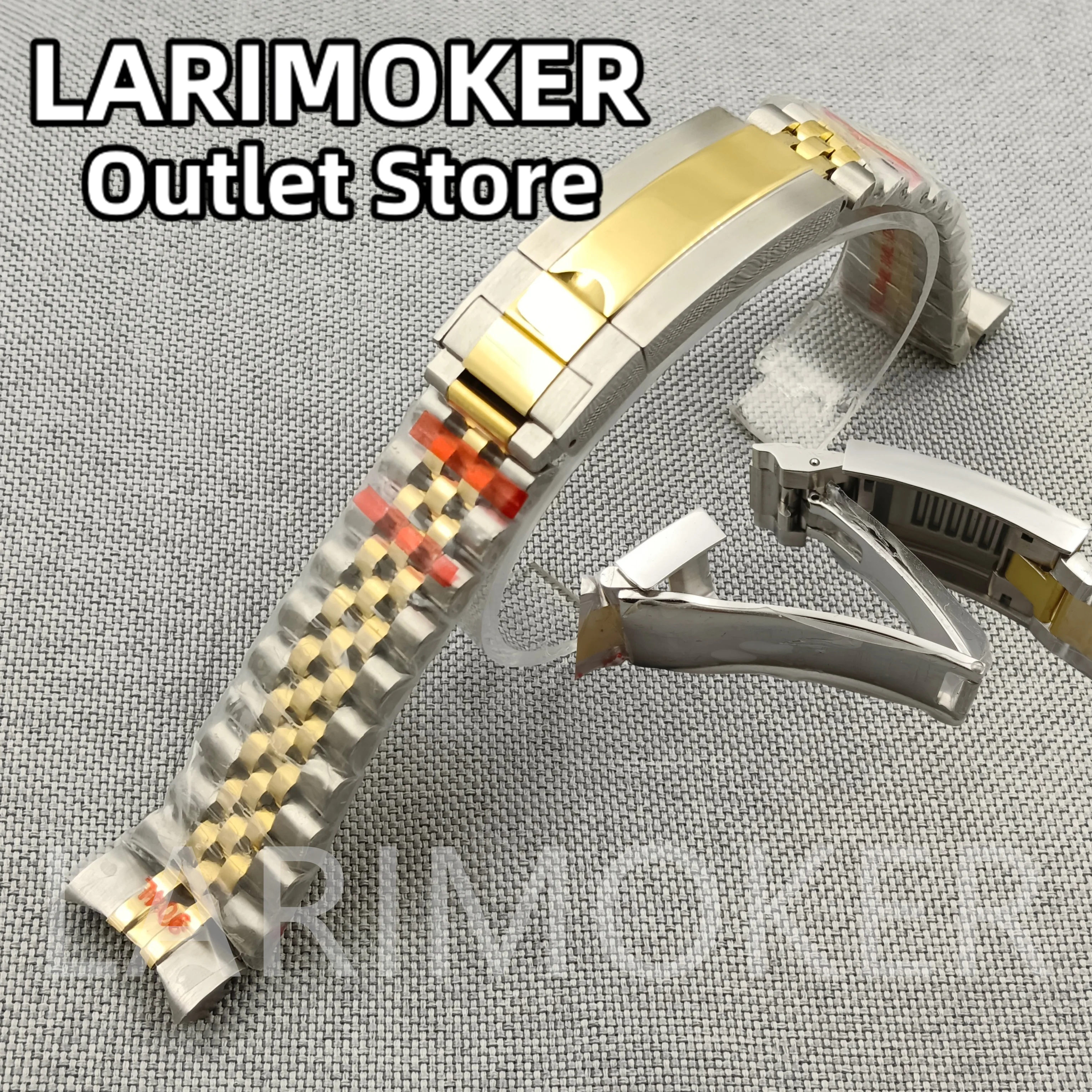 20mm 904L Bracelet Solid Stainless Steel Watch Band Folding Buckle Mens Strap Suitable For 36mm 40mm 41mm