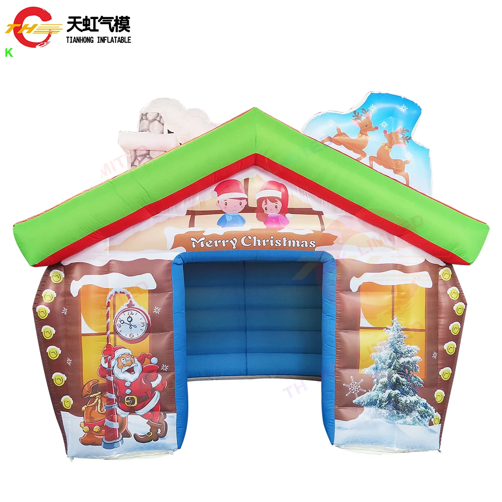 

Fast Shipping Customized 3X3 Meters Large Inflatable Santa House for Christmas Decorations Toys