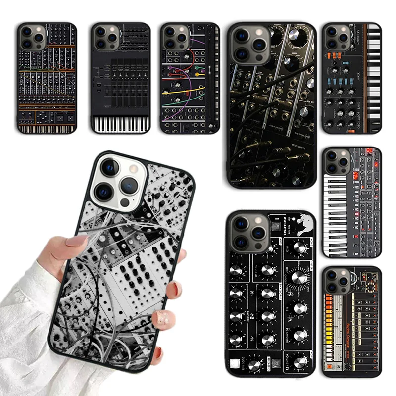 Vintage Synth Synthesizer Phone Case For iPhone 15 16 SE2020 11 12 13 14 Pro Max Mini Cover For iPhone Max 6 7 8 Plus Fundas