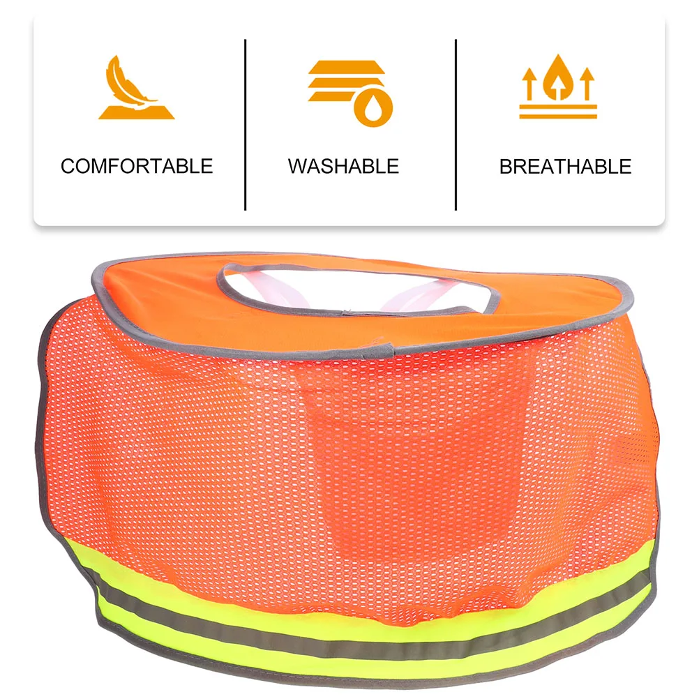 

2pcs Sun Protection Hard Hat Visor with Reflective Strips for Construction Mesh Shade Full Brim Outdoor Accessories