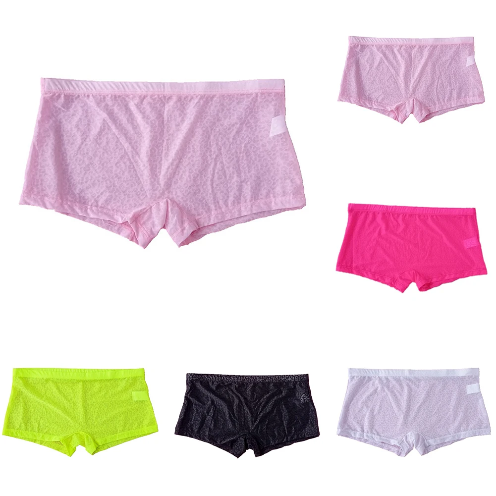 Boxer de umidade respirável masculino, cuecas de malha sexy, bolsa de bojo, calções de boxer elástico, cuecas