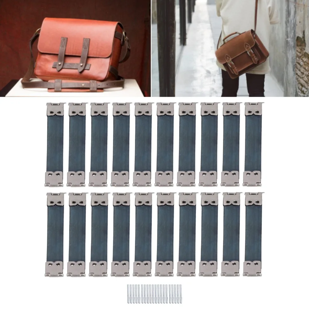 20pcs 10cm/3.94in Long Metal Bag Frame Silver Spring Clip Hook Coin Purse Frame Metal Material Internal Flex Frame DIY Sewing