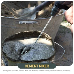 Drywall Mud Mixer Electric Drill Stirring Rod Replacement High Efficiency Ventilation System Paints Plaster Cement Mixing