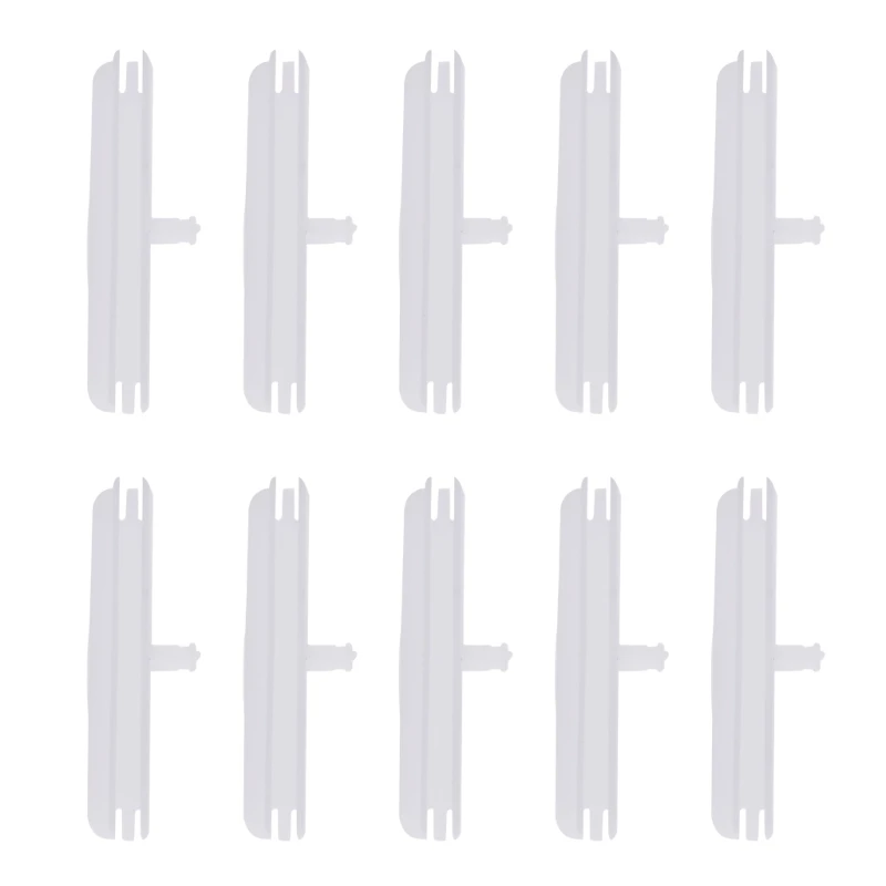 Front Door Window Track Guide, 10 Molded Plastic Components with Elongated Channels, Lateral Projections, and Small 68UF