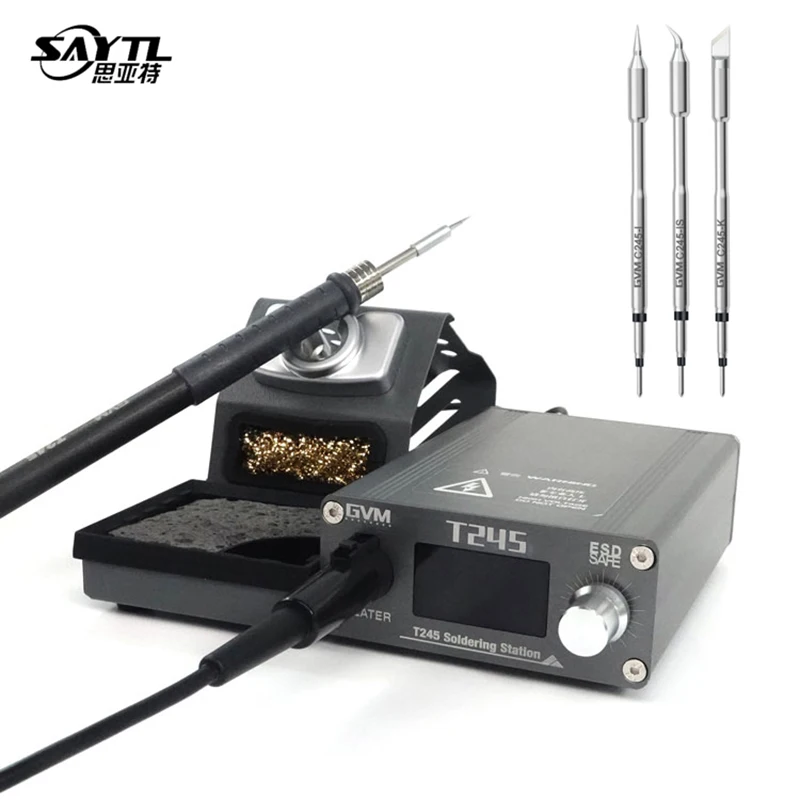 

GVM T245 Soldering Station Smart digital display Electric soldering iron 130W 3S rapid heating With T245 Tips For SMD BGA Repair