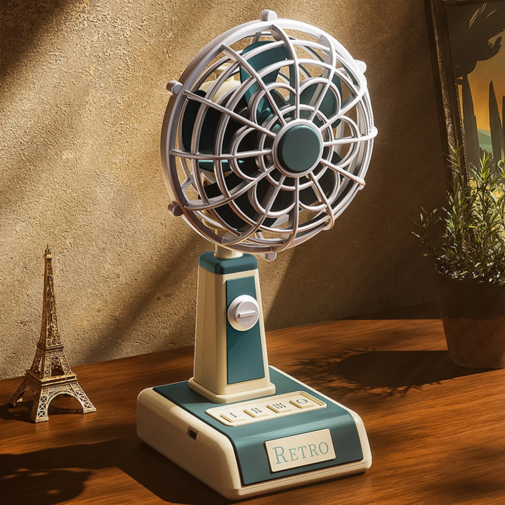 مروحة مكتب هادئة محمولة على سطح الطاولة، مروحة صغيرة شخصية عتيقة للمنزل والسفر والمدرسة والمطبخ واستخدام السيارة