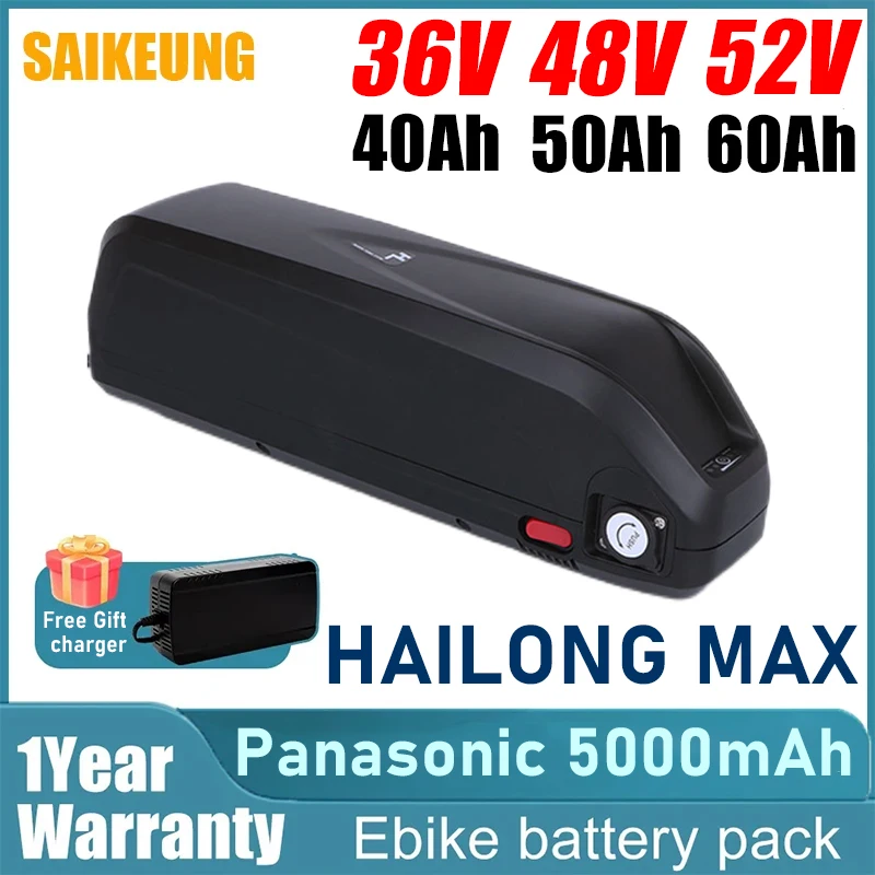 

Hailong 48v 60v 72v E Bike Akku 20ah 30ah 40ah 13s5p Lithium Battery 36v 52v Electric Bicycle S07-b Ebike 750w Motor 13ah 50ah