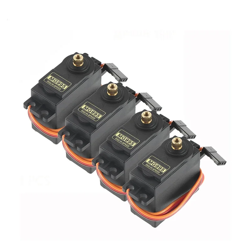 4 peças 13kg 15kg servos digitais mg995 mg996r servo todo engrenagem de metal para carro jr modelo rc helicóptero barco mg90s servosg90