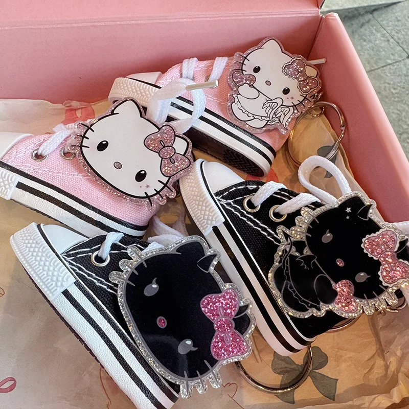 

Kawaii Hello Kitty Keychains Cute Cartoon Shoes Keychains Travel Accessories Women Desktop Decorations Student Gifts Wholesale