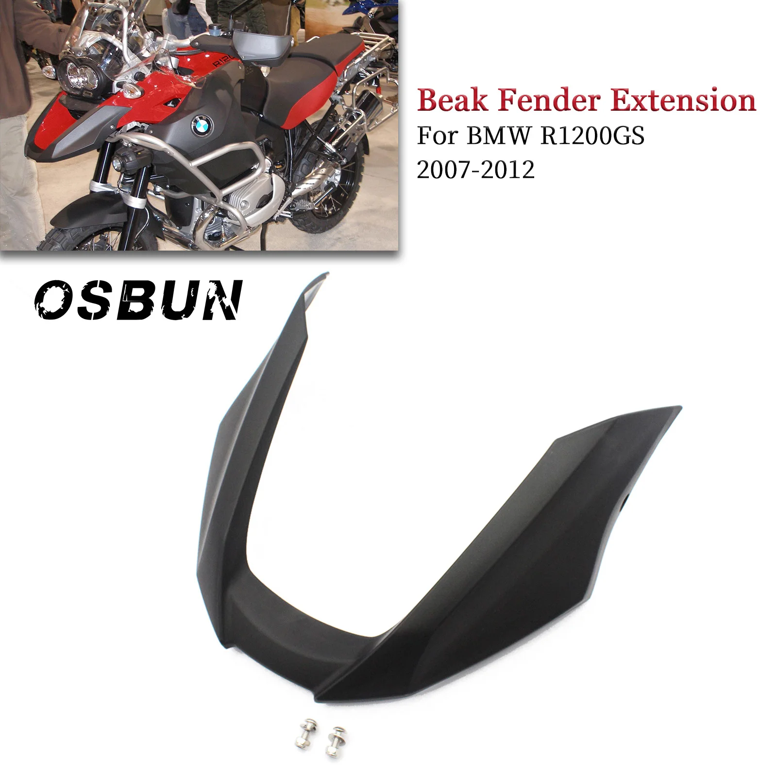 

1 PC Front Fairing Beak Fender Extension For BMW R1200GS 2008 2009 2010 2011 2012 Motorcycle Wheel Cover Accessories