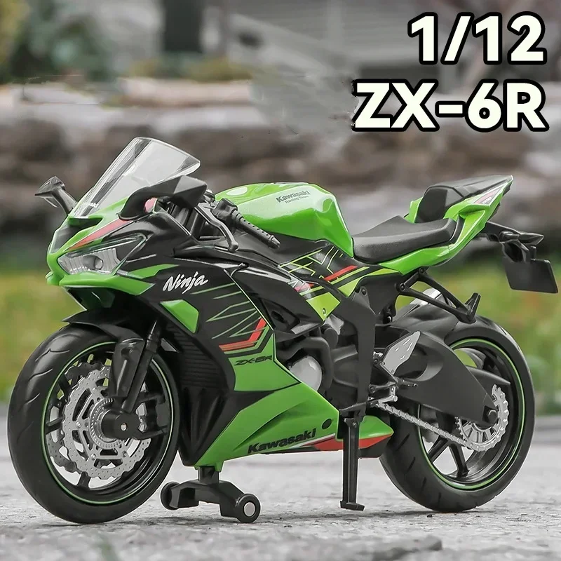 

1/12 Kawasaki Ninja ZX-6R Motorcycle Toy 1:12 RMZ City Diecast Model Super Sport Miniature Collection Gift For Boy Children Kid