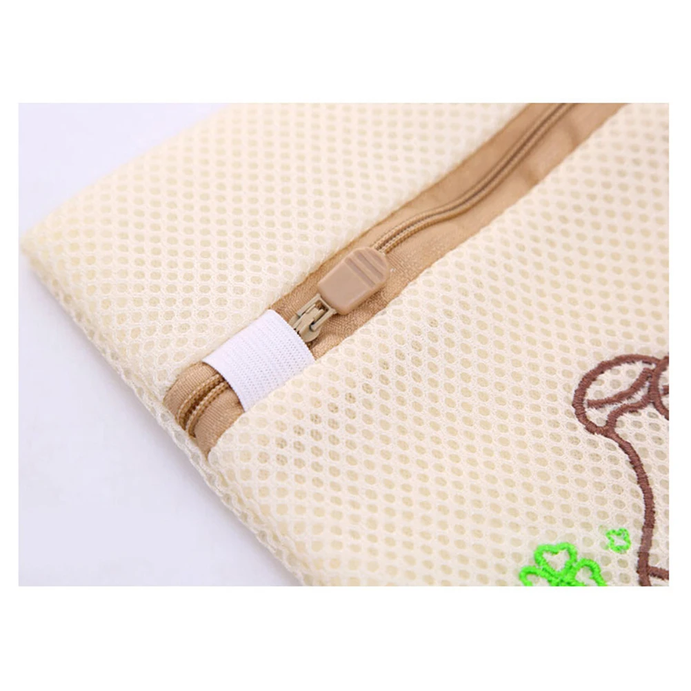 

Double Layer Mesh Washing Bag Thickened Zippered Socks Bra Underwear Protector Clothes Laundry Machine Laundry Mesh Bag