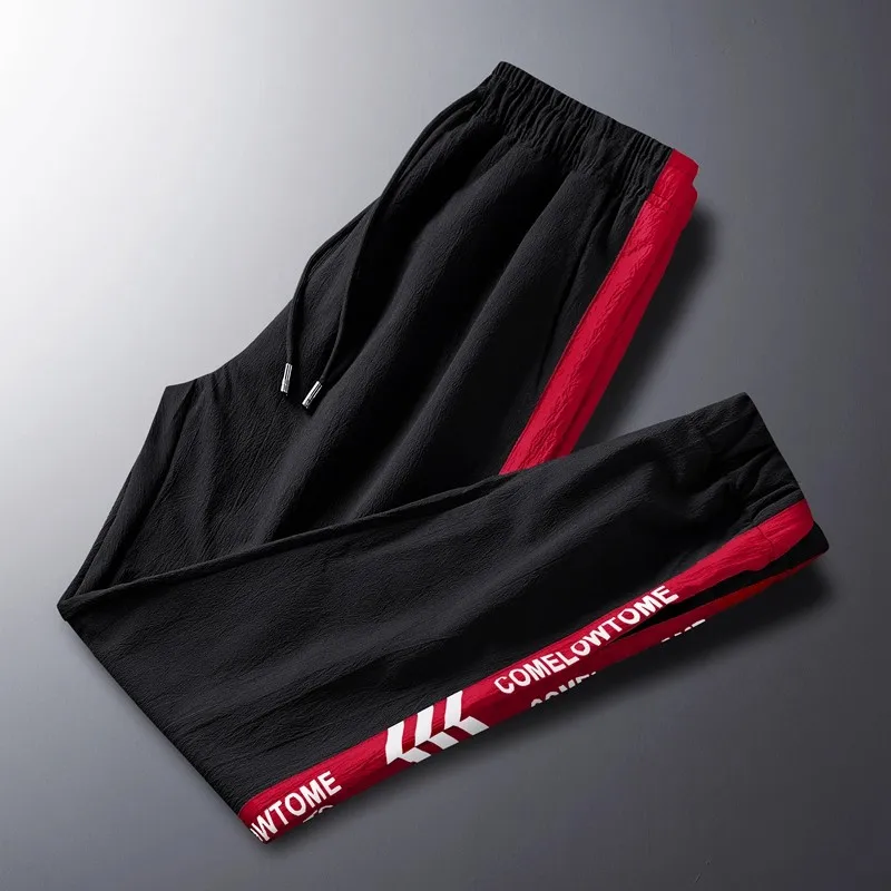 

Мужские повседневные свободные спортивные брюки, новинка весны 2024, в корейском стиле, укороченные, дышащие, городской стиль