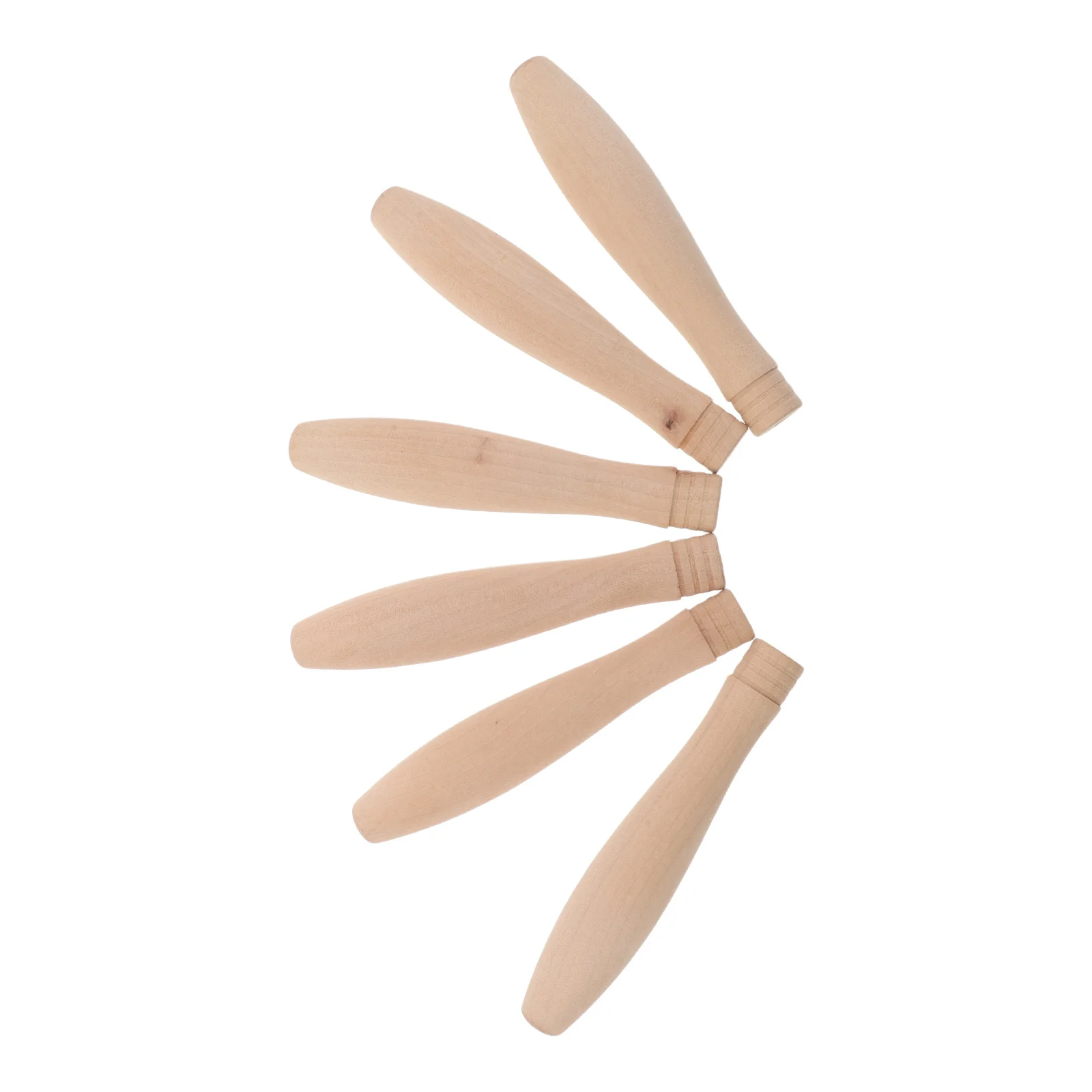 

6Pcs Wooden Pot Handles Solid Wood Replacement Ergonomic Grip Universal Fit Kitchen Pan Handle Replacement Accessory