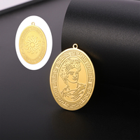 Two-sided Greek Mythology The Sun God Apollo Charms Stainless Steel Waterproof Pendant For Jewelry Making