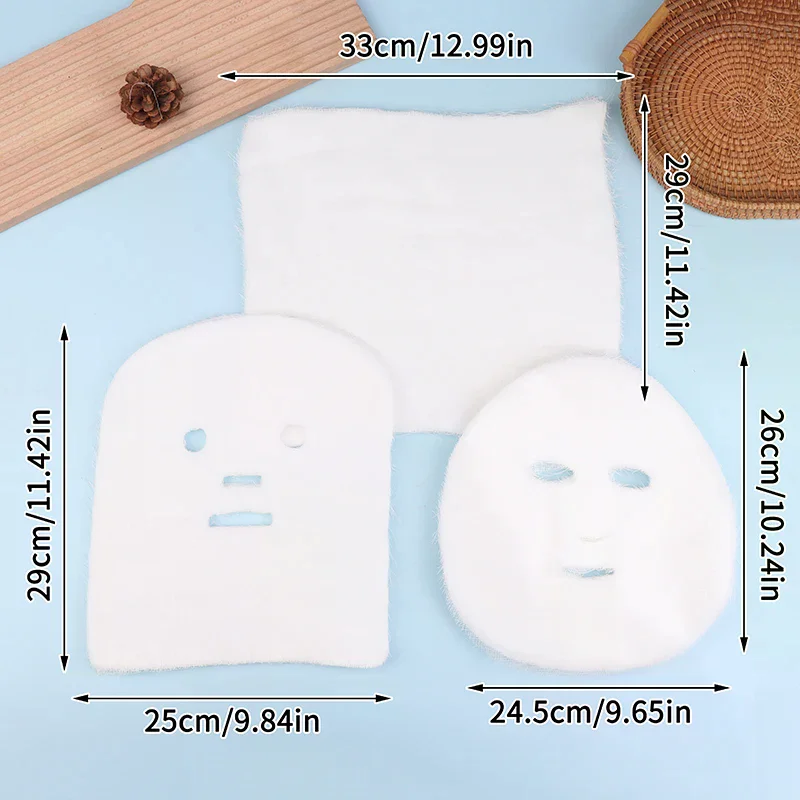50/100 قطعة من القطن الخالص لصالون التجميل الناعم تطبيق قناع ناعم كتلة شاش التجميل قناع غير قابل لإعادة الاستخدام إدارة العناية ببشرة الوجه الخاصة #5