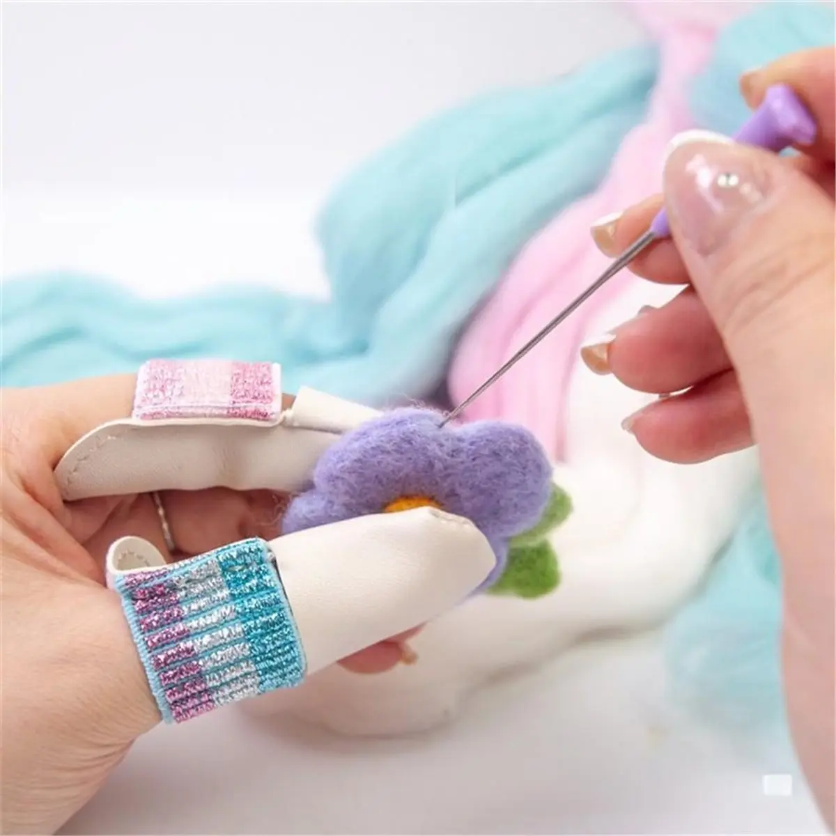 Best of 2026 2PCS Elastic PU Leather Finger Guards for Sewing and Embroidery Anti-Prick PU Leather Thimbles with Hand Protection