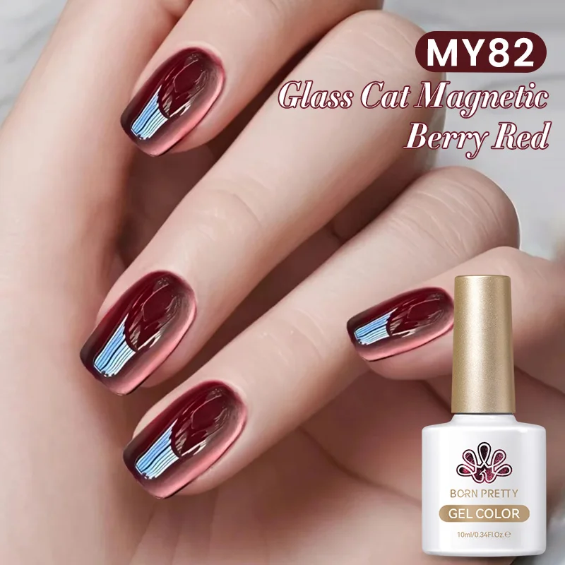 BORN PRETTY 10ml Winter Water Light Cat Magnetic Gel Nail Polish Nail Supplies Vernis Semi Permanent Gel Christmas Xmas Gel