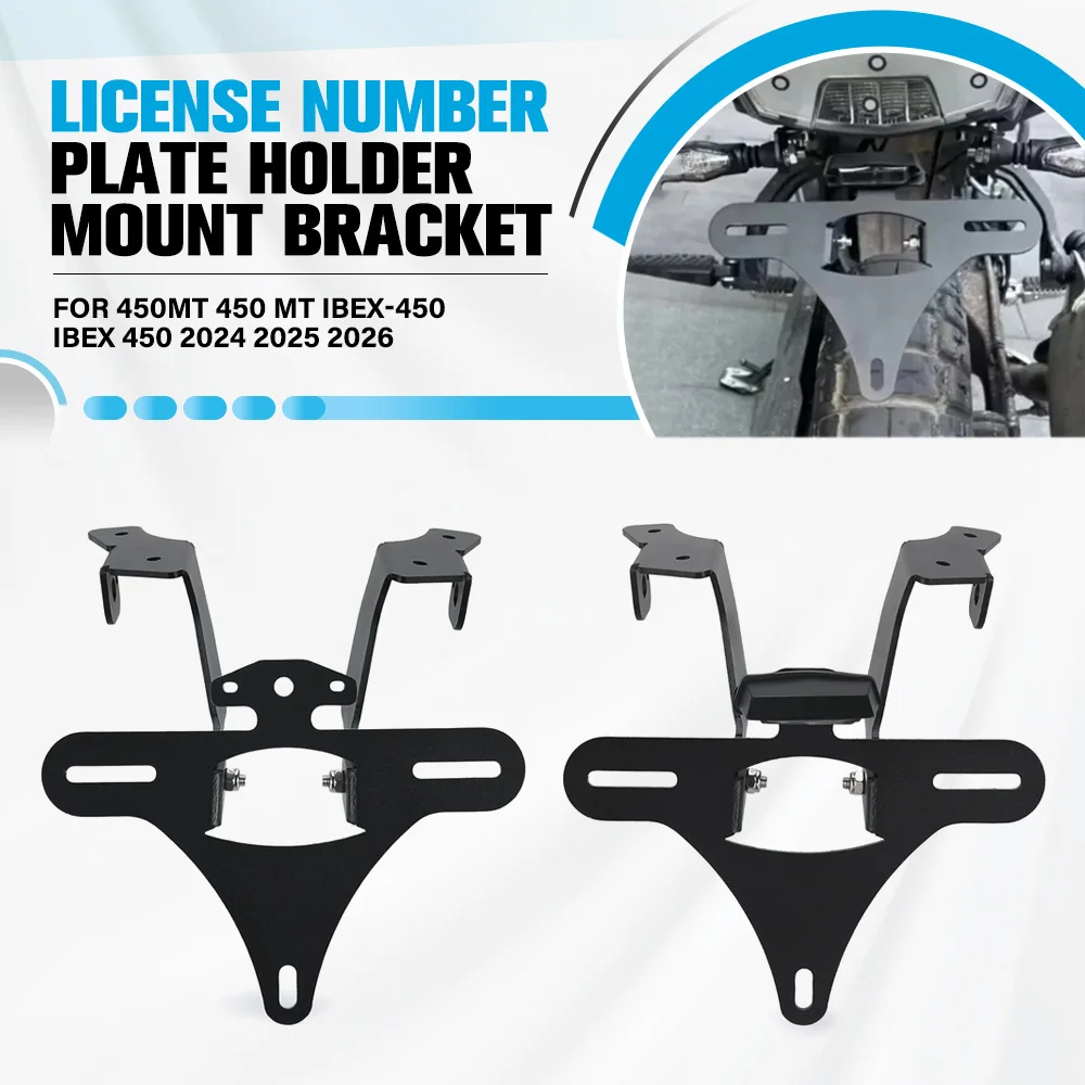 

For CFMOTO 450MT 450 MT IBEX-450 Ibex 450 2024 2025 2026 Motorcycle License Plate Holder Bracket Tail Tidy Fender Eliminator