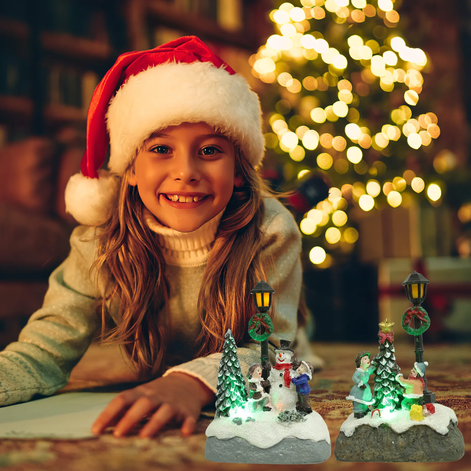 

2pcs Resin House Decor For Home Living Room Bedroom Office Xmas Party Desktop Adornment Desktop Adornment Craft Gift