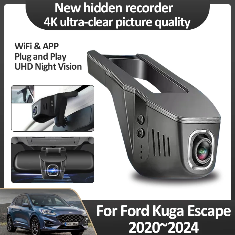 

Видеорегистратор для Ford Kuga Escape 2020, 2021, 2022, 2023, CX482, новая петля, видеокарта памяти, HD широкоугольный Автомобильный видеорегистратор, аксессуары