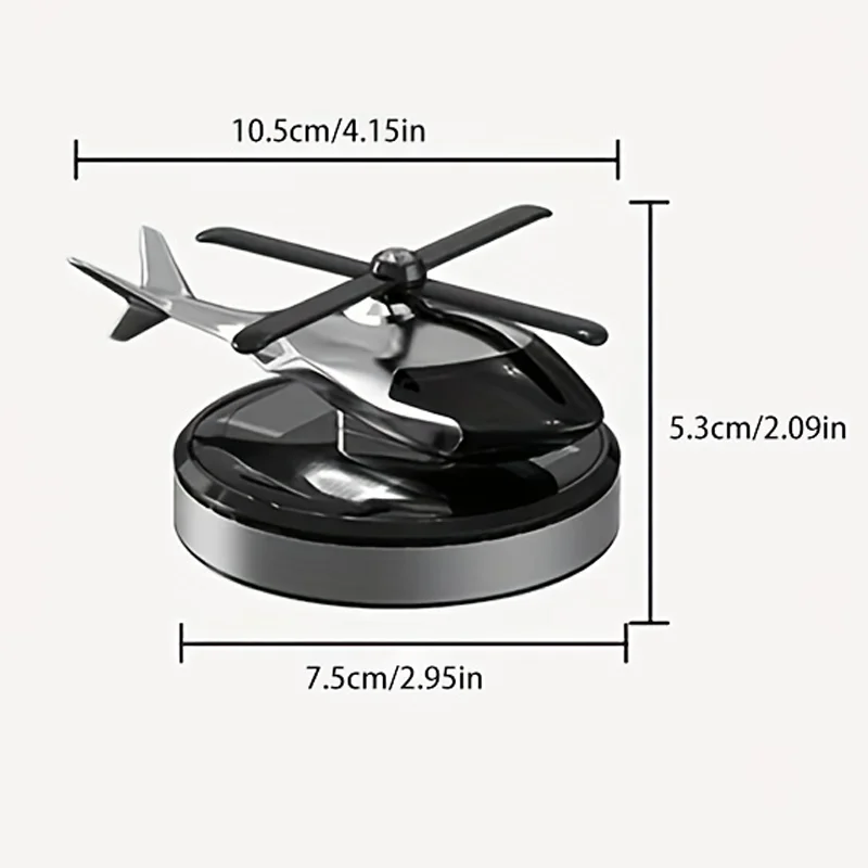 Car Air Freshener, Helicopter Solar Energy Rotating Aromatherapy Aviation Al Alloy , Interior Decoration Accessories