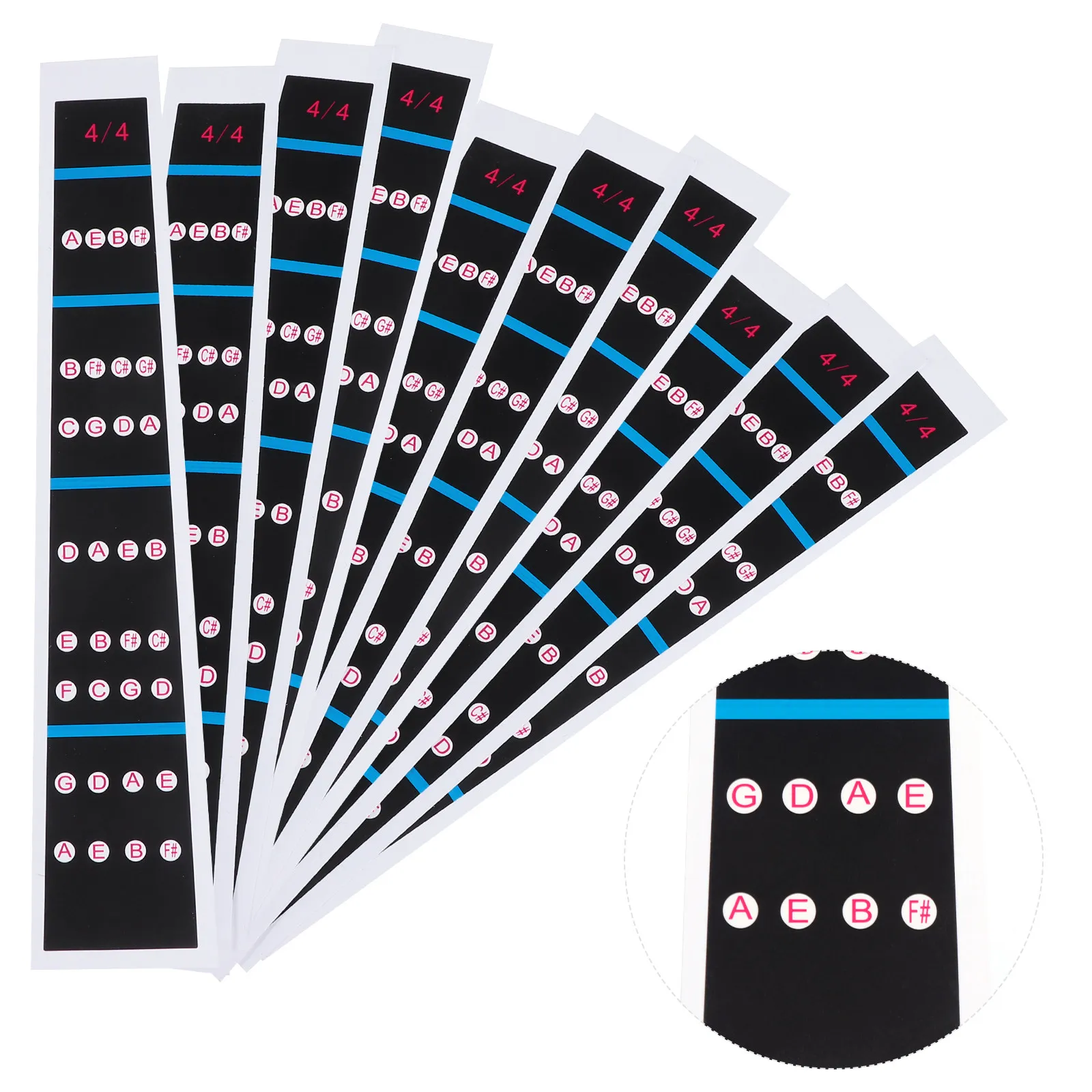 10PCS Violin String Stickers for PVC Musical Instrument – Easy Peel & Stick, Precise Tuning Aid