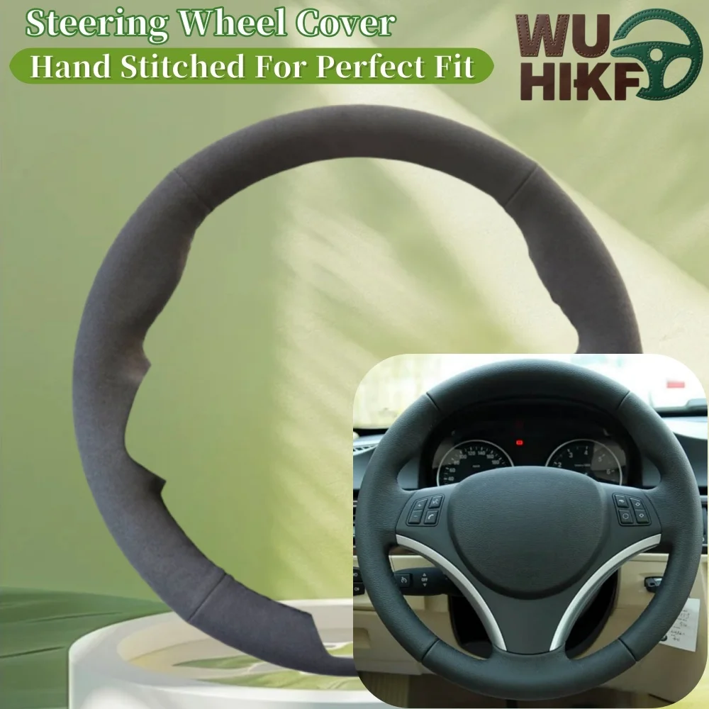 

Замшевый чехол на руль автомобиля с ручным шитьем для BMW M Sport M3 E90 E91 E92 E93 E87 E81 E82 E88 X1 E84 Индивидуальная пленка на руль