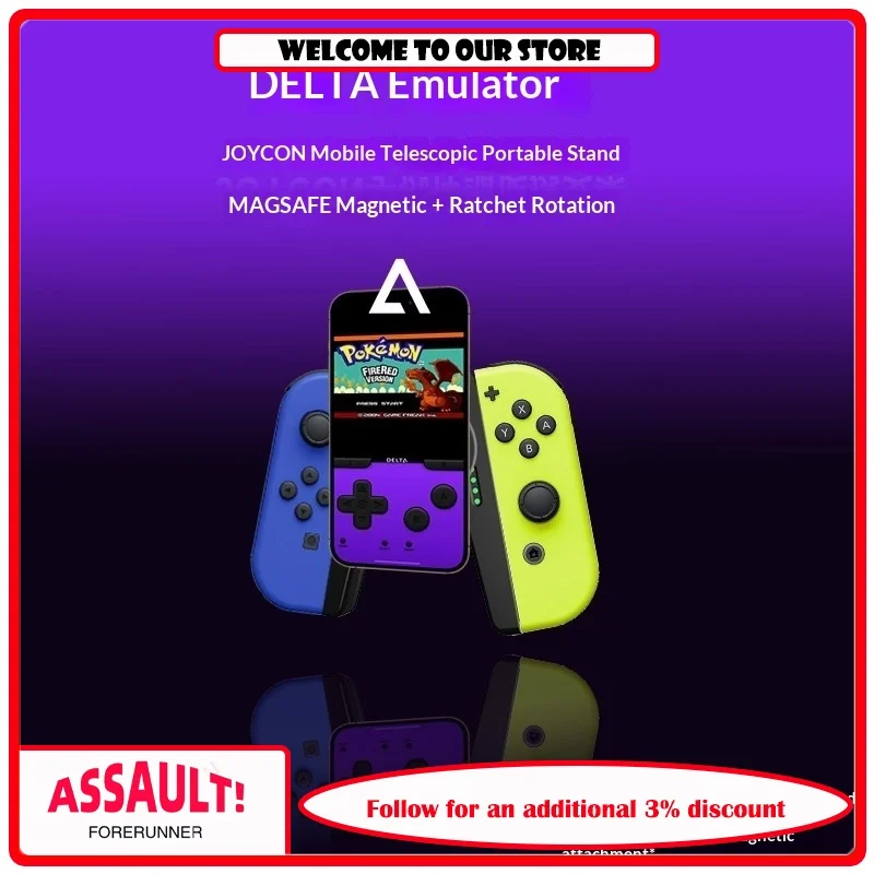 

Delta emulator game DELTA magnetic magsafe mobile Joycon controller holder XYX suitable for Apple