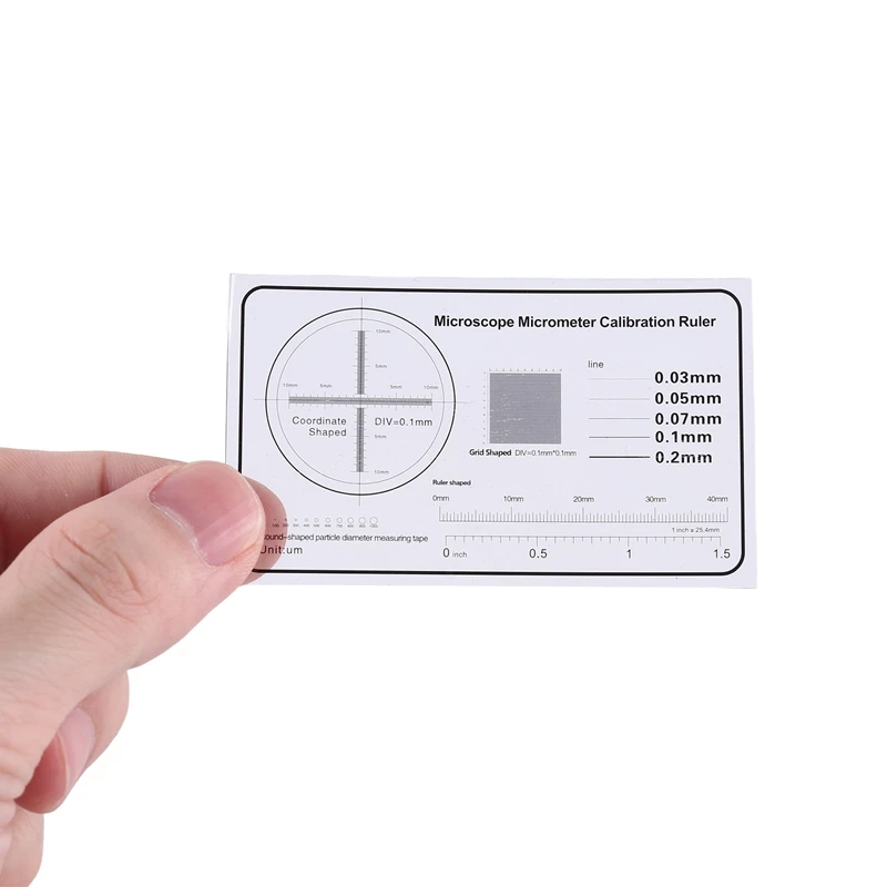 ABFT-Microscope Correction Ruler Optical Micrometer Correction Sheet Precision Instrument Detection Film Calibration Plate