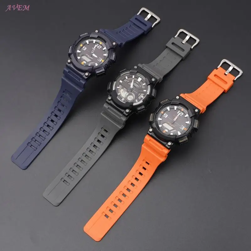 Sport Strap for Casio G-SHOCK AQ-S810W/S800W AE-1200 AEQ-110W MCW-200H W-735H Men Silicone Resin Waterproof Watch Band Bracelet