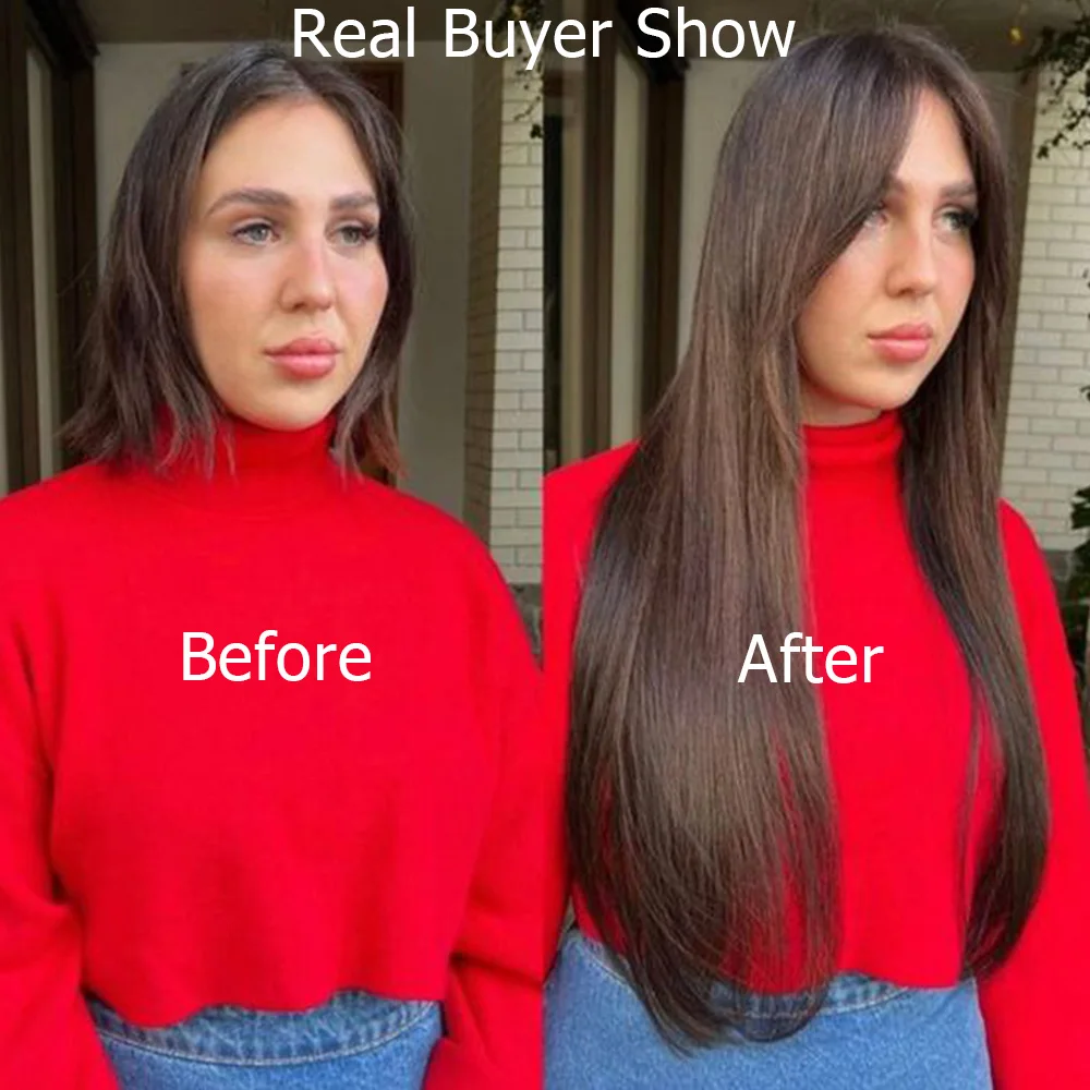 Extensões de cabelo humano com abas duplas, marrom, invisível, injeção reta, trama de buraco pu, microlinks, trama xo, loira, 10 unidades/pacote