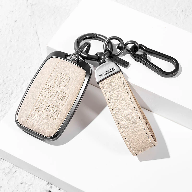 

Zinc Alloy + Sheepskin for Land Rover Evoque Discovery 4 Rover Evoque for Jaguar Freelander Smart Remote Car Key Case Cover Fob