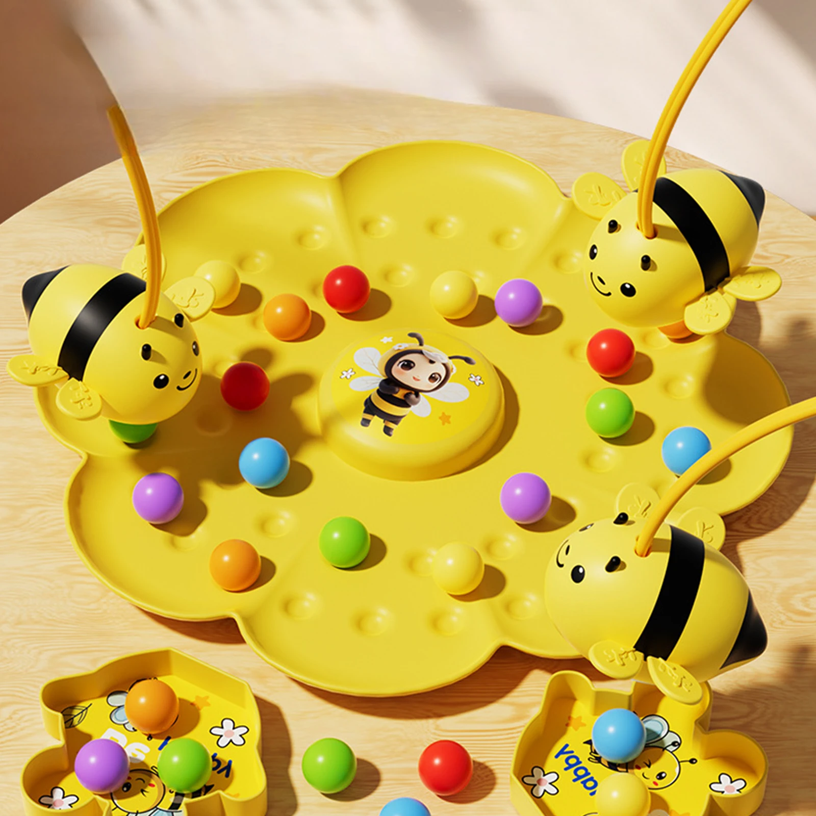 Gioco di pesca da tavolo Fascia regolabile Giocattolo educativo per messa a fuoco Gioco di raccolta di fagioli magnetici per campeggio picnic in giardino