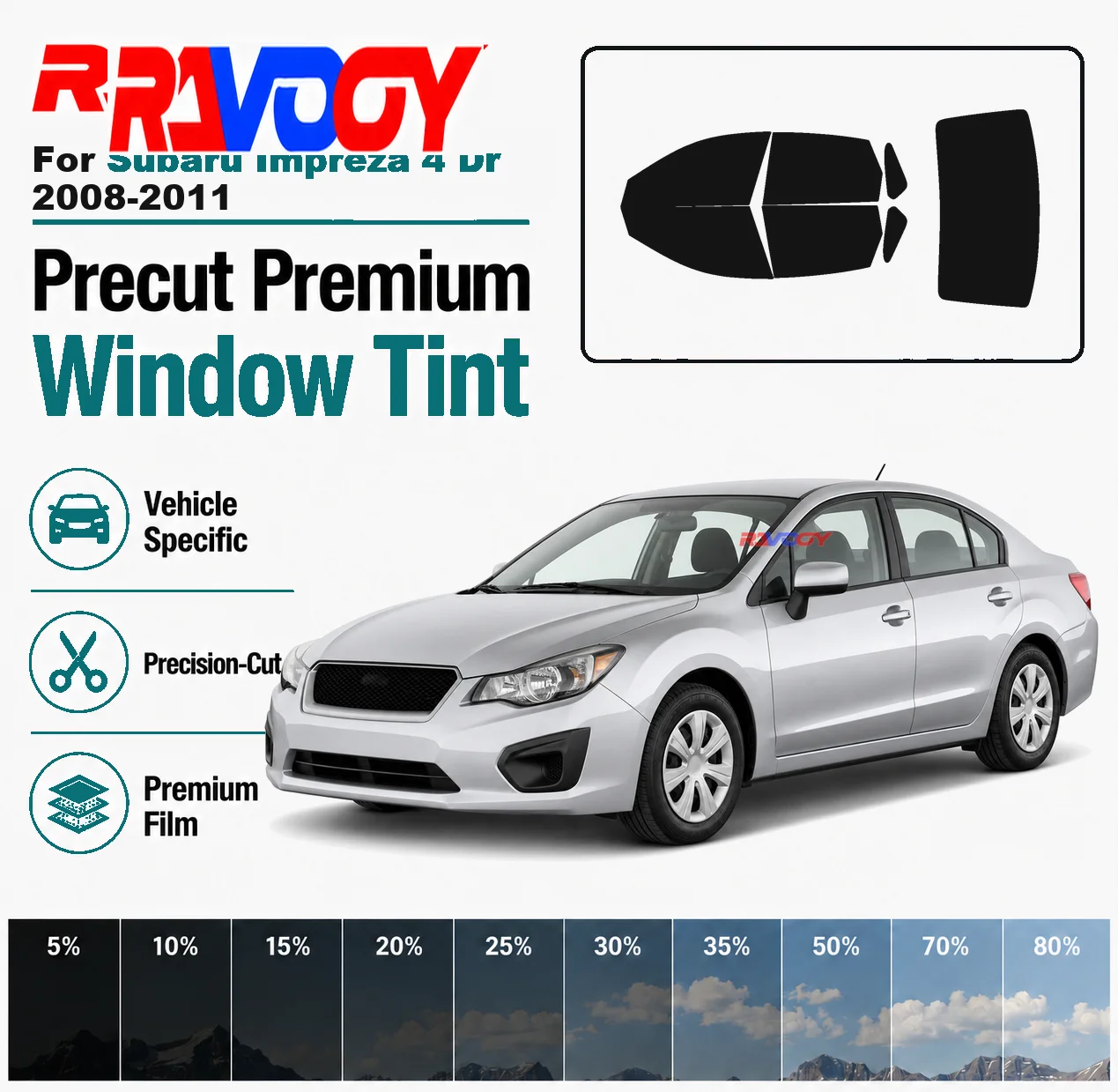 for-subaru-impreza-4-dr-2008-2011-ravooy-pre-cut-window-tint-film-vehicle-specific-full-kit-front-rear-windows-precision-cut