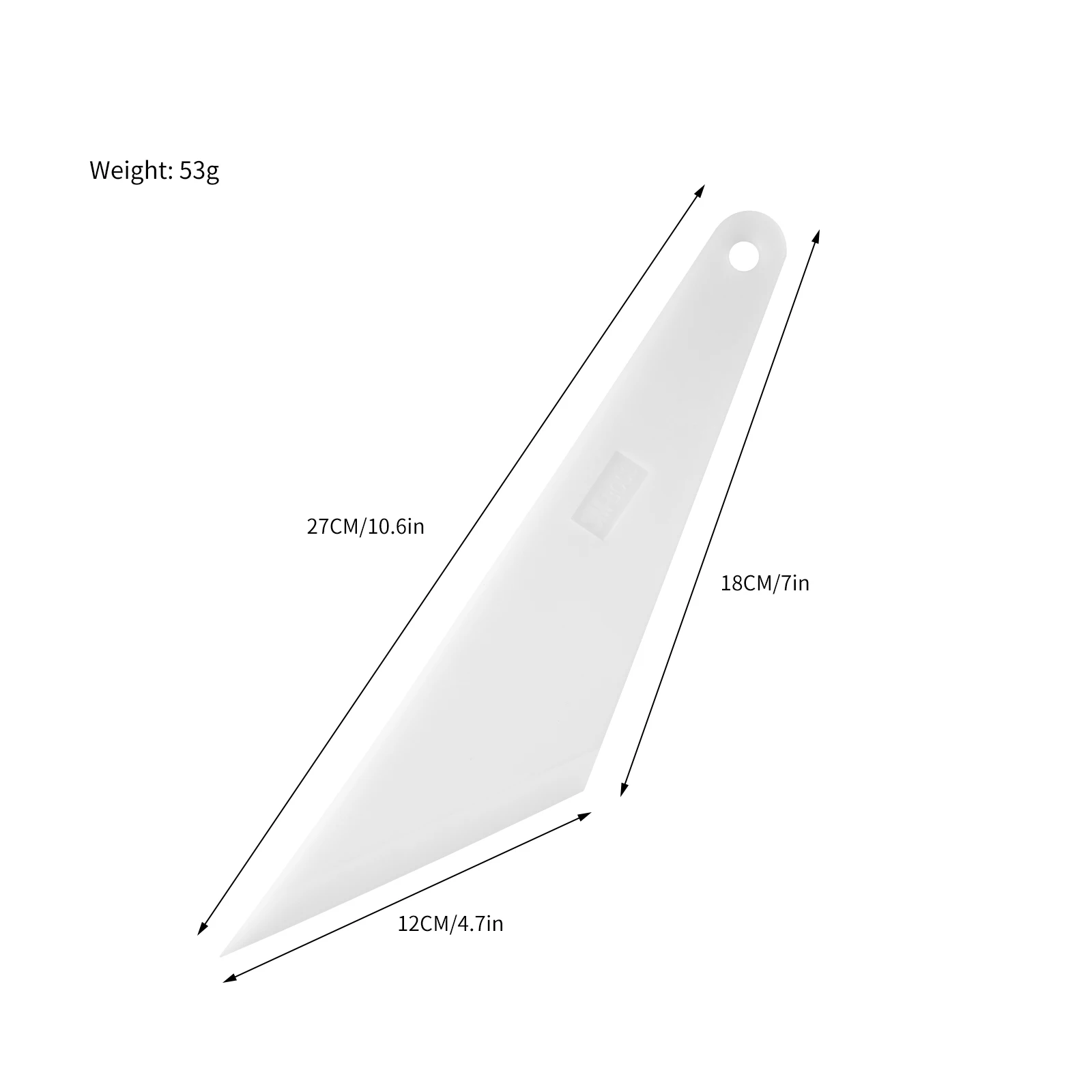 White Triangle Plastic Scraper Anti Scratch Car Window Tint Vinyl Wrap Film Squeegee Bubble Remover Application Auto Tint Tools