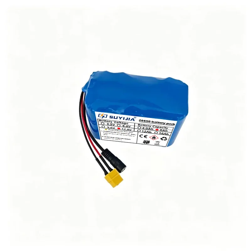 12.8V LiFePO4 Battery 26650 4S2P 8000mAh Suitable for Uninterruptible Power Supply for Electric Boats, Drones, Toy Cars, Etc. view 4