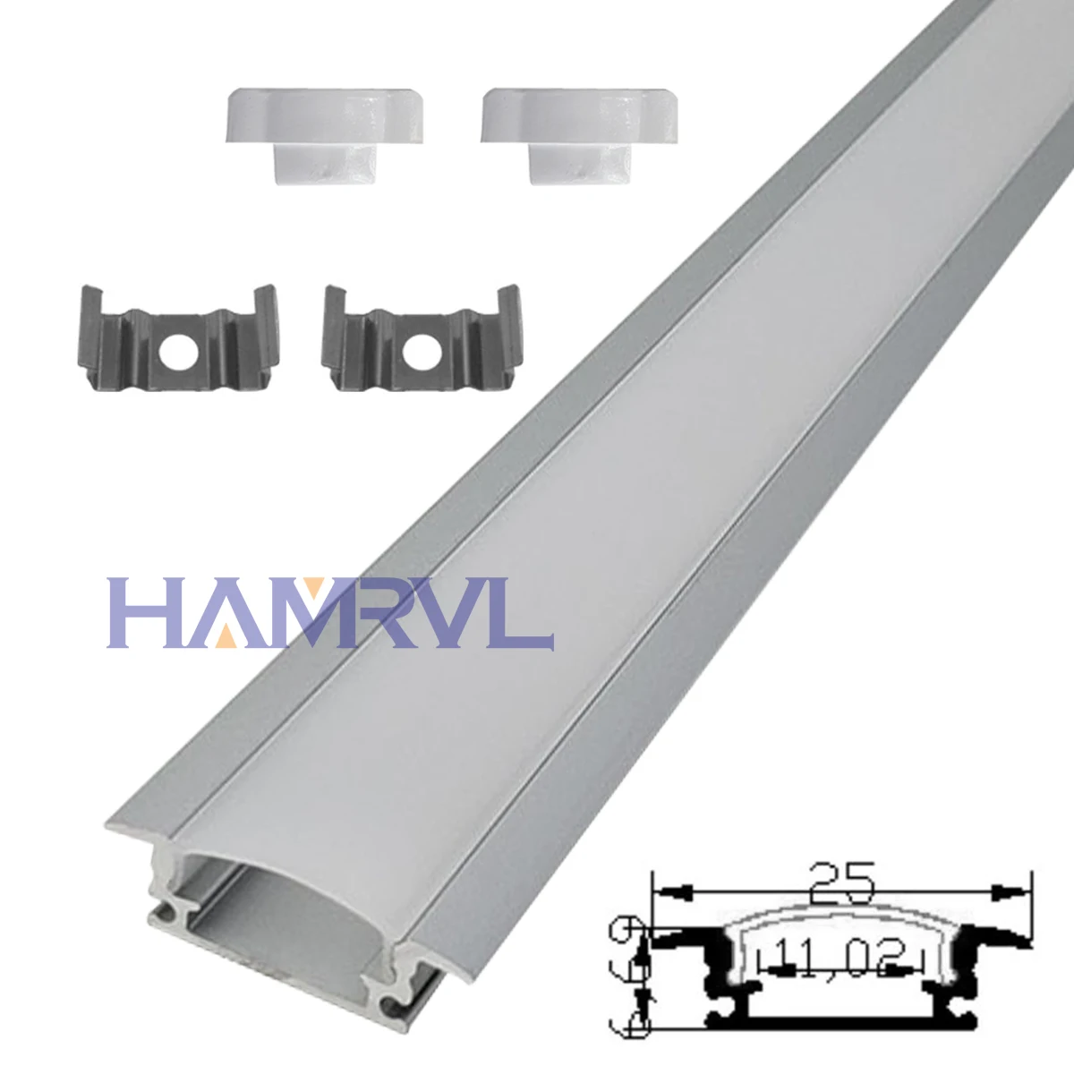 2–30 Stück/Packung LED-Aluminiumprofil, 0,5 m/Stück, U/V-Form, geeignet für 8–12 mm LED-Lichtleisten, Gehäuse, Kanal, Dekormaterialien