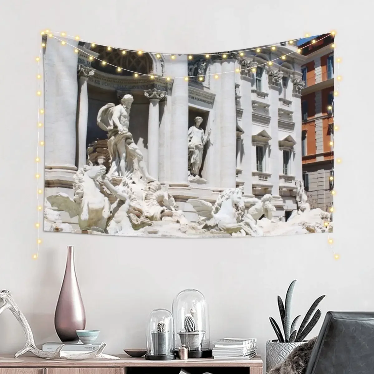 Trevi Fountain Tapestry Art Mural Outdoor Decoration Wall Hangings Decoration Wall Deco Tapestry