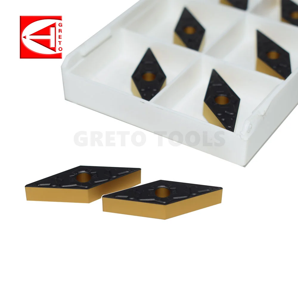 

GRETO VNMG160404-GPM GP1253 Tungsten Carbide Cutting Tool Tablets Turning Tools Inserts For Metal Cut VNMG 160404 -GPM