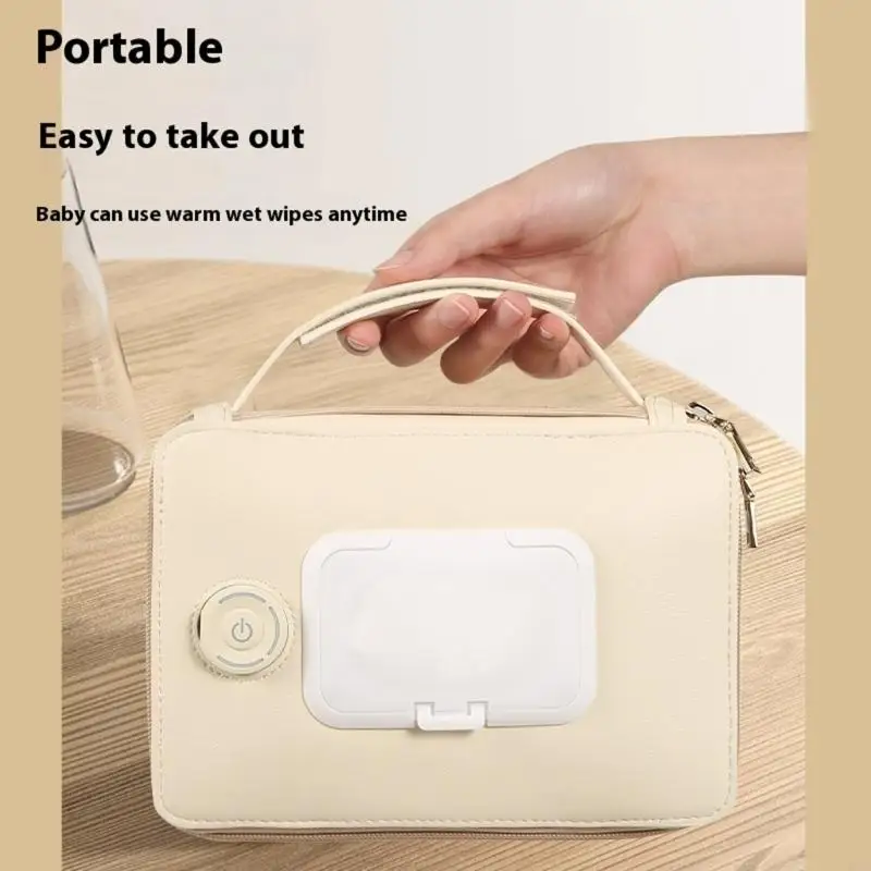 D5QA Pasgeborenen Baby Veeg warmer met 40 ° C/45 ° C/55 ° C Optie Lichtgewicht Constante temperatuurregeling Doekjes Verwarming