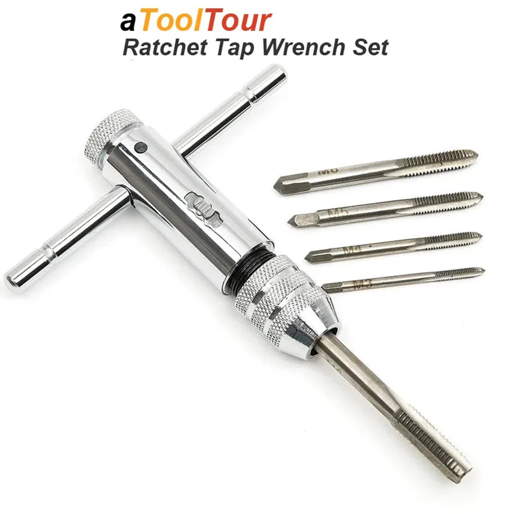 KATWAY قابل للتعديل T-مقبض اسئلة الحنفية دليل وجع M3 M4 M5 M6 M8 متري آلة المسمار الموضوع التوصيل T-شكل أداة HH-AA159 #3