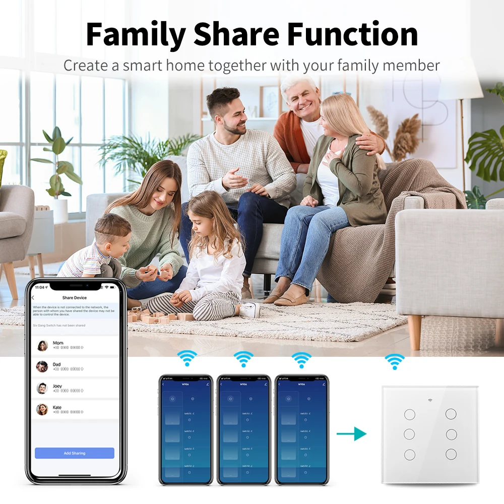 Tuya Zigbee Smart Switch Brasile4x4 RF433 Sensore tattile Smart home Interruttore della luce Nessun cavo neutro Funziona con Alexa Google Home Alice