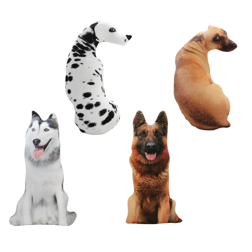 

1Pcs Simulation Dog Pillow 50cm Soft Stereo Cushion Portable Car Sofa Home Decoration 3D Dog Throw Pillow Toys