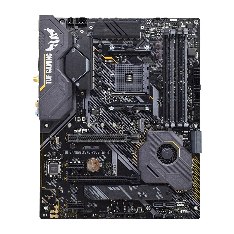 Placa-mãe ASUS AMD X570 TUF GAMING X570-PLUS (WI-FI) AM4 Socket Suporte 5500 5600 5700X 5800X3D CPU 4xDDR4 128GB NVME M.2 HDMI