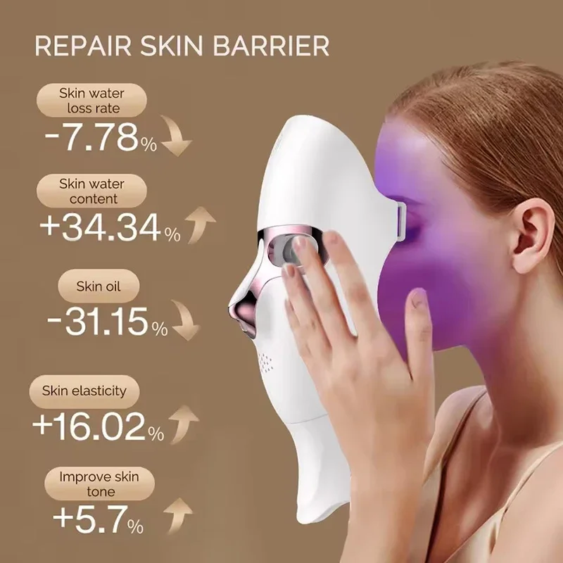 الجمال قناع الوجه والرقبة أداة 120 LED الفوتون قناع إلكتروني إصلاح تجديد الجلد يضيء الخطوط الدقيقة سطع لون البشرة #2