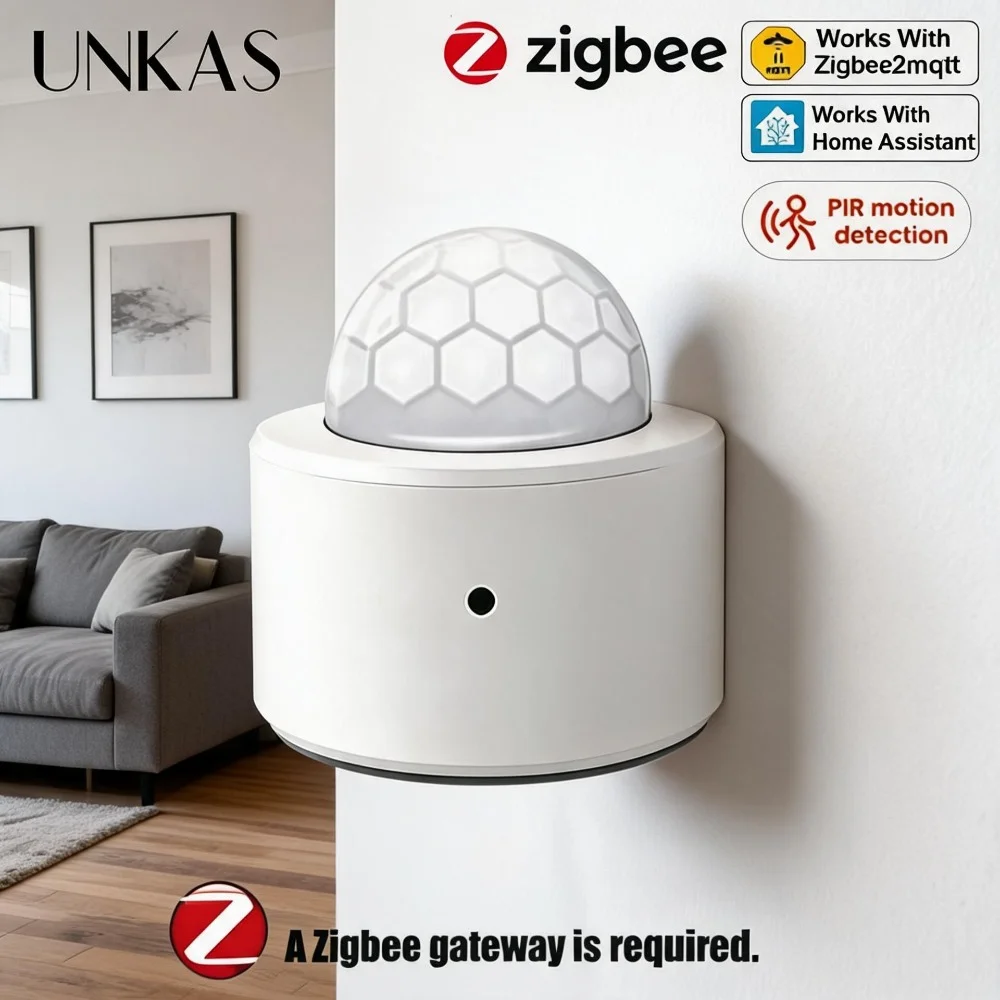 Zigbee 3.0 Mini PIR Motion Sensor Human Motion Infrared Detector Security Alarm Works With Tuya Alexa Google Home Zigbee2MQTT