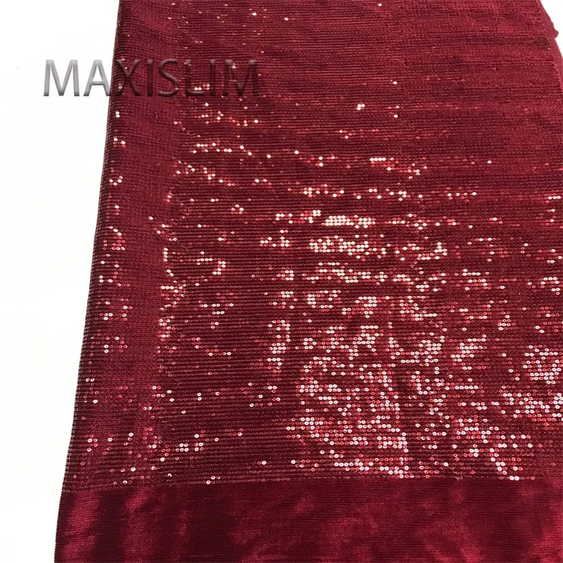 NEW 3MM Sequin Fabric 7 Colors Velvet Embroidery Glitter Fabric DIY Sewing  Party Dresses Wholesale And Retail Wide:125CM