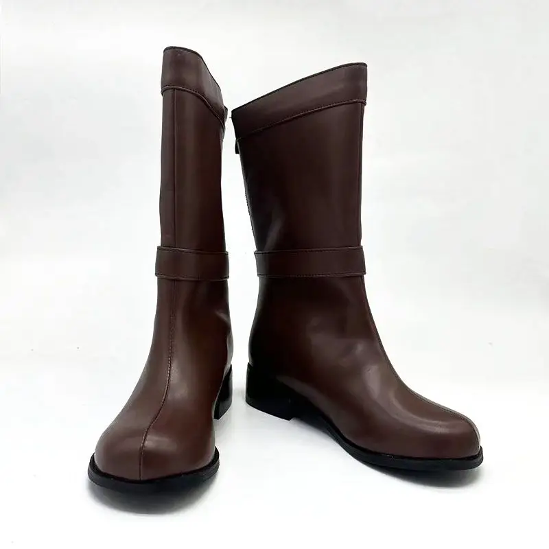 

Брендовые женские ботинки до середины икры ORCHALISA, повседневная обувь для отдыха на широком блочном каблуке 44, 45, 46, осень