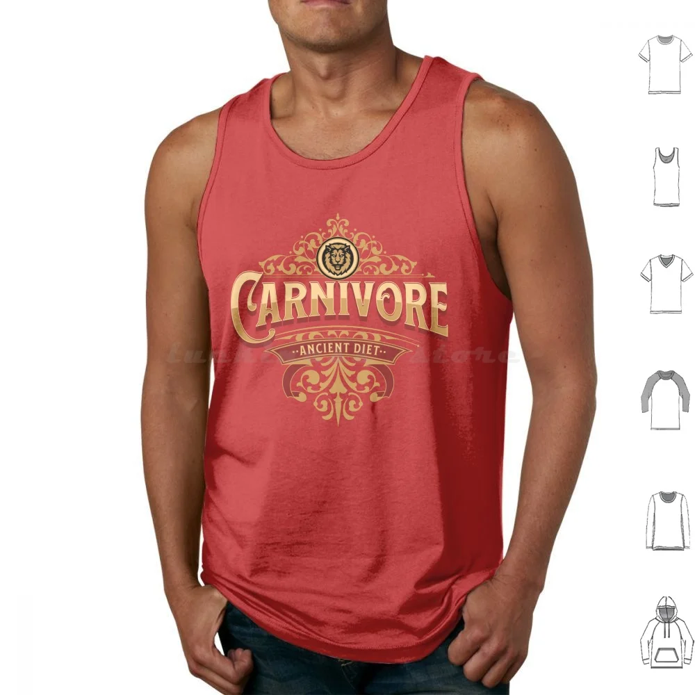 

Carnivore Ancient Diet Tank Tops Print Cotton Carnivore Diet Lion Diet Lion Ultimate Carnivore Way Of Life Omad Proper